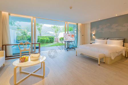 海南三亚奢华度假酒店室内空间高清图片素材