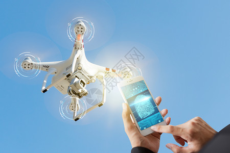 无人机操控科技手机背景图高清图片