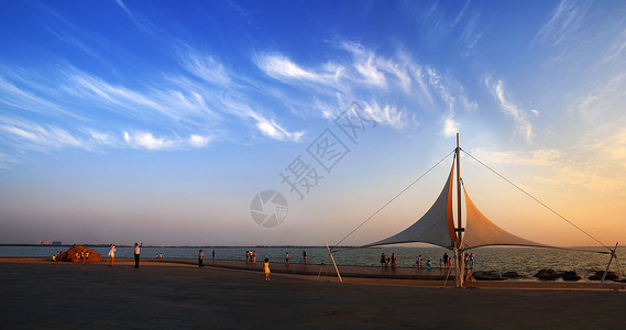 常熟昆承湖海星岛背景图片