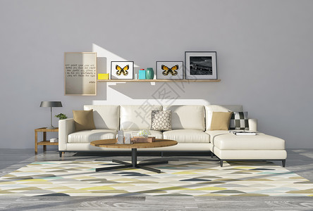 现代简约沙发背景图片