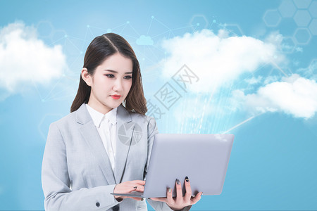 云计算概念与业务网络云服务高清图片素材