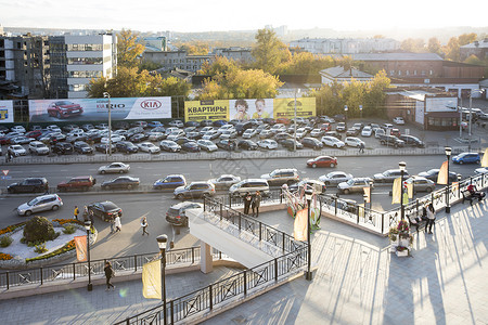 伊尔库斯克商业街高清图片