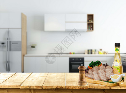 黑白食物素材厨房橱柜效果设计图片