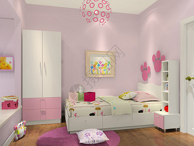 卧室效果粉色系房屋效果设计图片