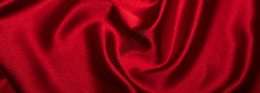 红色绸缎五角星红色丝绸背景素材背景