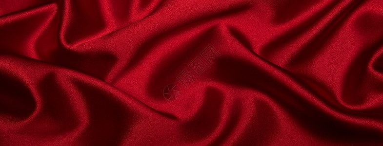 红色绸缎彩带红色丝绸背景素材背景