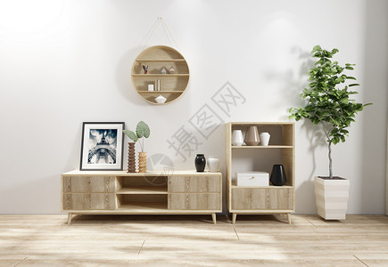 柜子设计现代简洁风家居陈列室内设计效果图背景