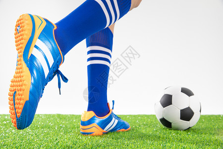 足球袜子素材足球运动员脚部特写背景