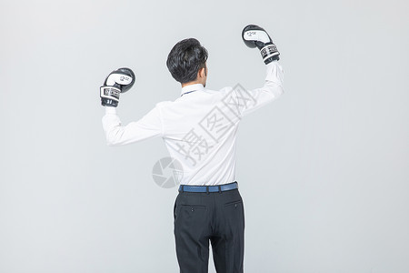 商务男性拳击图片