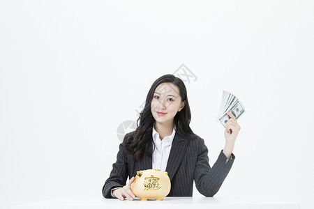 商务女性金融理财背景图片