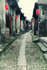 江西渼陂古村风景风光背景