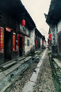 江西渼陂古村风景风光背景图片