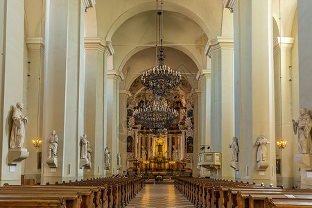欧洲教堂内部景观背景图片