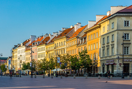 欧洲旅游城市华沙清晨风光图片