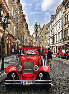 捷克布拉格城市旅游风光背景图片