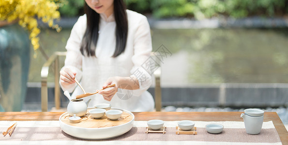 茶艺女性茶馆人物素材高清图片