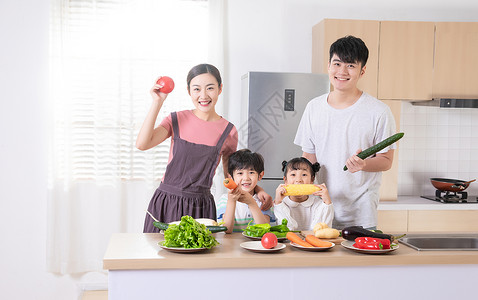 家庭生活厨房做饭背景图片