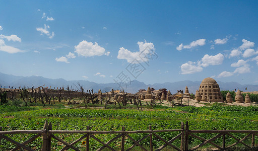 中国西部银川西部影视城背景