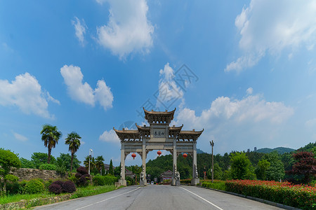 湖北旅游景点木兰山天空高清图片素材