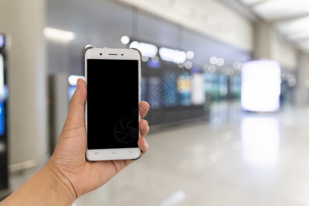 静止的手机智能生活机场手持手机背景