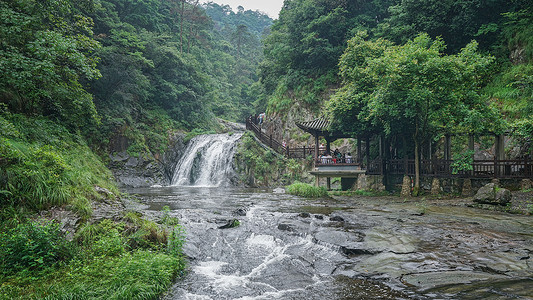 五泄瀑布绍兴诸暨五泄景区背景