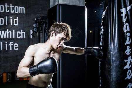 男士健身拳击健身房高清图片素材