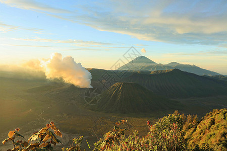 沉寂火山印度尼西亚日惹活火山背景