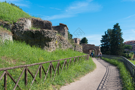 意大利罗马古建筑遗址斗兽场高清图片素材
