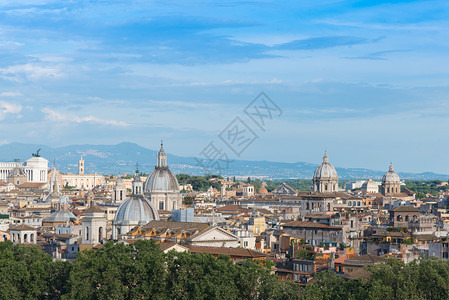 意大利罗马圣天使堡城堡背景图片