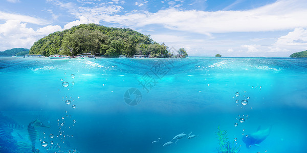 海岛潜水海上岛屿设计图片