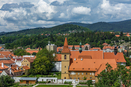 美丽的中世纪古镇捷克CK克鲁姆罗夫风光图片