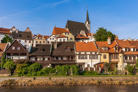 捷克著名旅游目的地克鲁姆鲁夫CK小镇背景图片