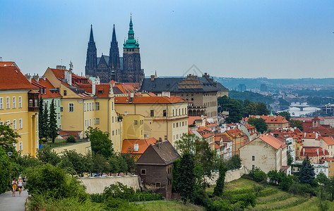 捷克布拉格城市风光背景图片