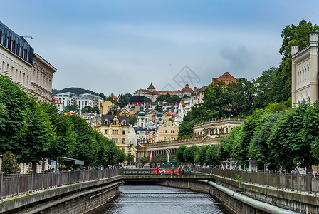 捷克著名旅游城市卡罗维发利风光高清图片