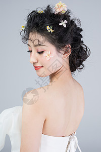 甜美新娘妆韩式婚纱照高清图片
