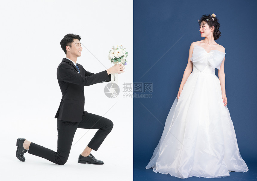 情侣婚纱结婚照图片