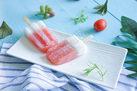 夏日美食甜品夏日清凉冰爽的冰棍背景
