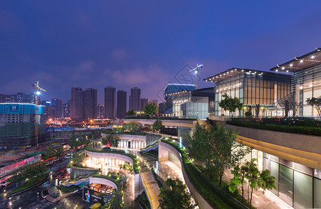 成都全景成都市万象城全景夜景背景