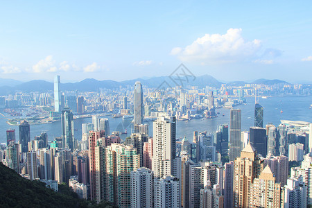 香港维多利亚港大厦高清图片素材