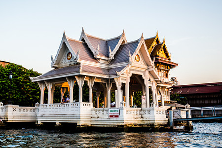 有特色的房子曼谷湄南河畔特色建筑背景