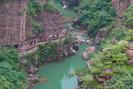 红石峡景区河南云台山风光背景