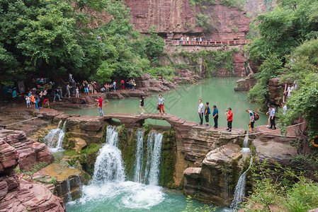 河南云台山风光背景图片