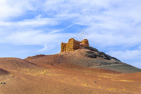 十月旅游十月秋天敦煌阳关景区背景