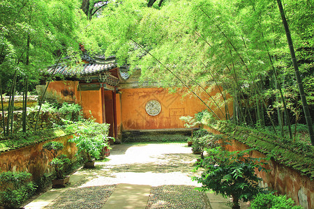 佛教天台宗发源地浙江台州国清寺背景