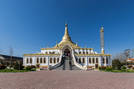 白马寺缅甸佛殿背景