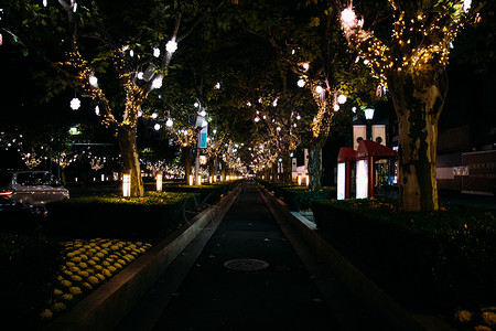 城市夜景彩灯高清图片素材