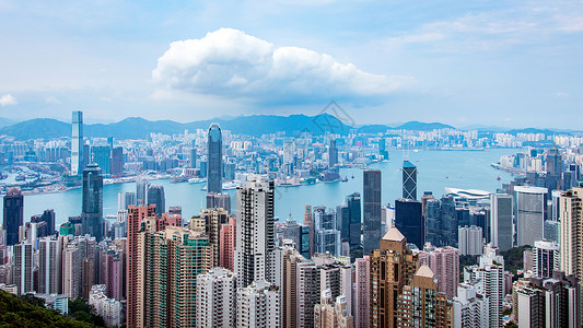 香港香港维多利亚港全景高清图片