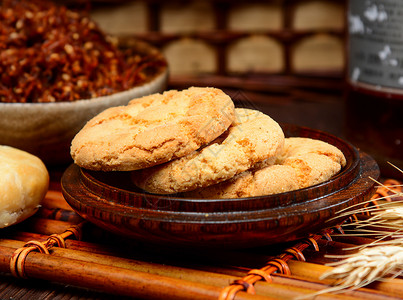 宫廷桃酥美味酥饼袋高清图片