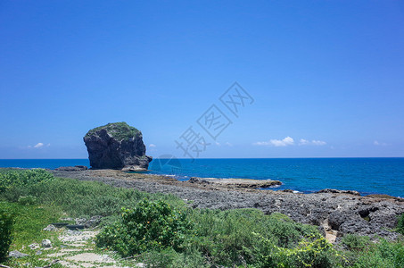 珊瑚礁岩台湾垦丁的海背景