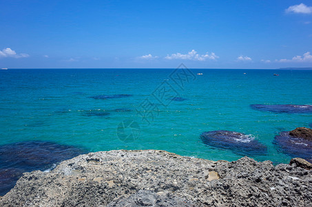 珊瑚礁岩台湾垦丁的海背景